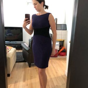 Narciso Rodriguez purple and black mini dress
